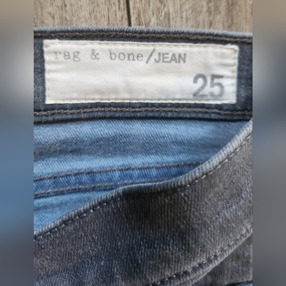 Rag & Bone Women's Gray Distress Ankle Skinny Jeans - Picture 3 of 6
